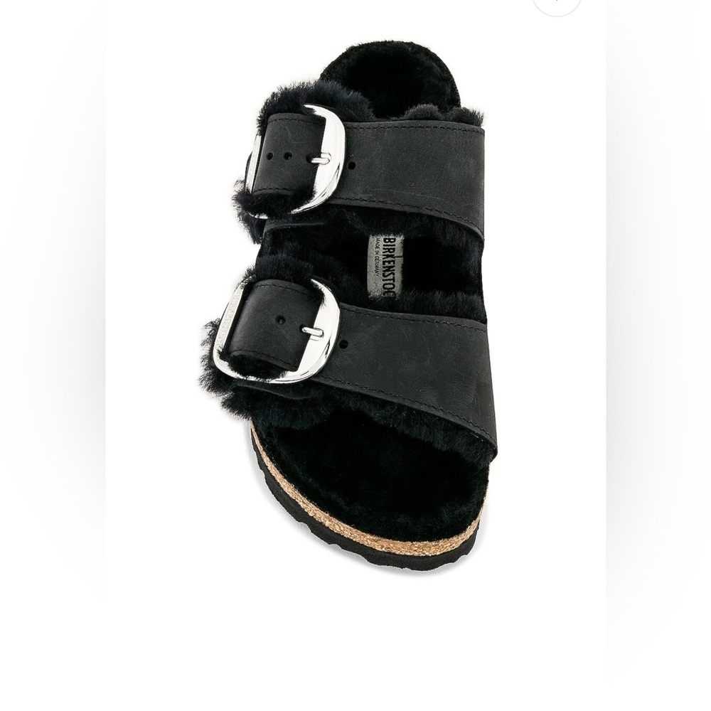 Birkenstock Arizona Big buckle shearling slide